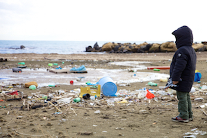 garbage on the beach